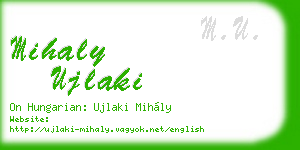 mihaly ujlaki business card